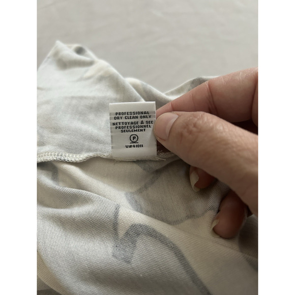 Diane Von Furstenberg Silk Geometric Print Tent Midi Dress Womens Size 6 Gray - Picture 5 of 10